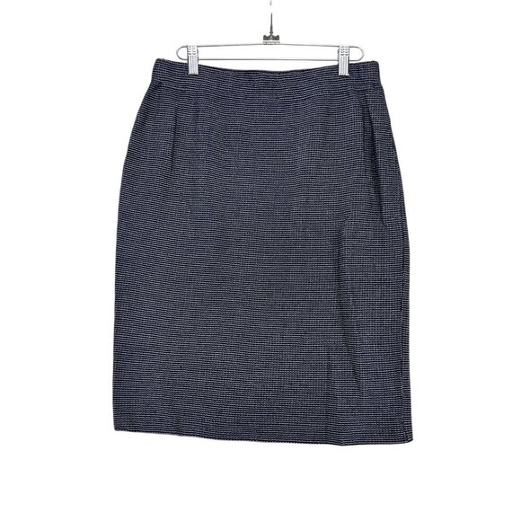 Vintage St. John Collection Suit Blue/White Long Sleeve Top & Skirt Size 4 & 6 - Picture 9 of 16